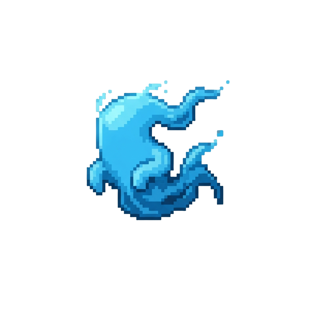 A Wispy Blue Ectoplasm Ghost