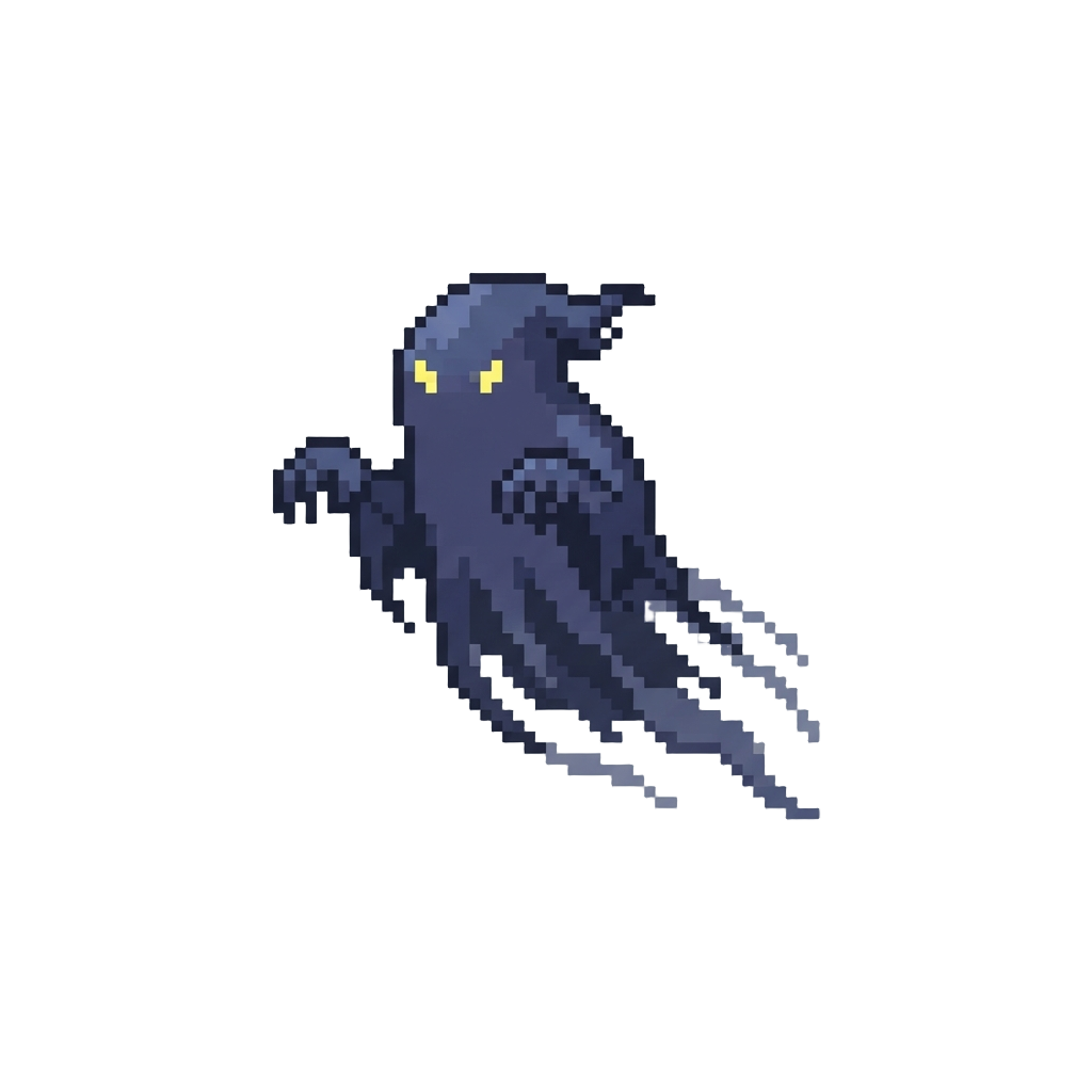 A Hovering Shadowy Ghost Silhouette