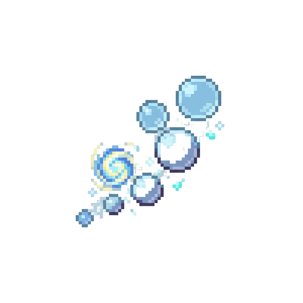 A Bouncy Bubble Aura Trail