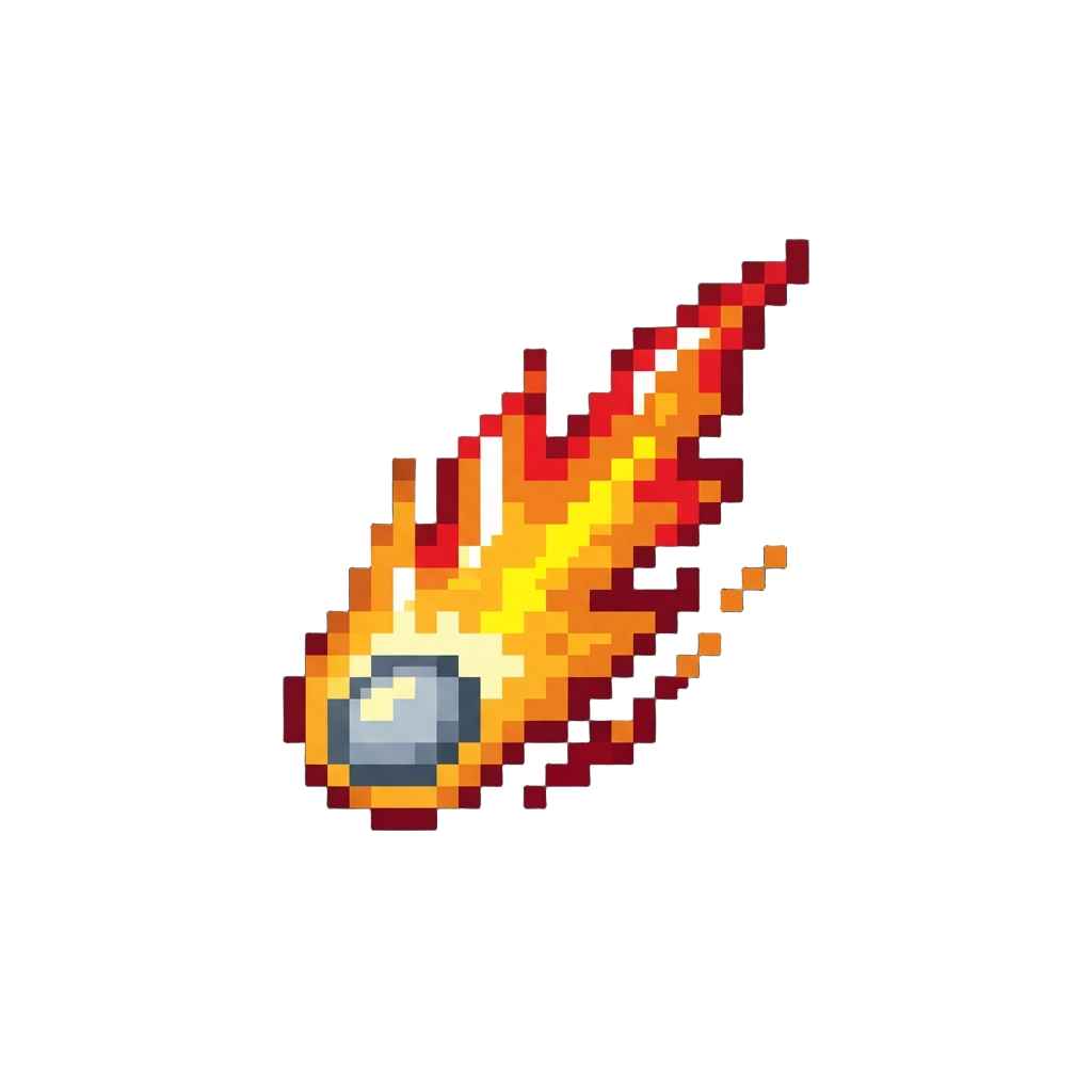 A Fiery Boost Particle Trail