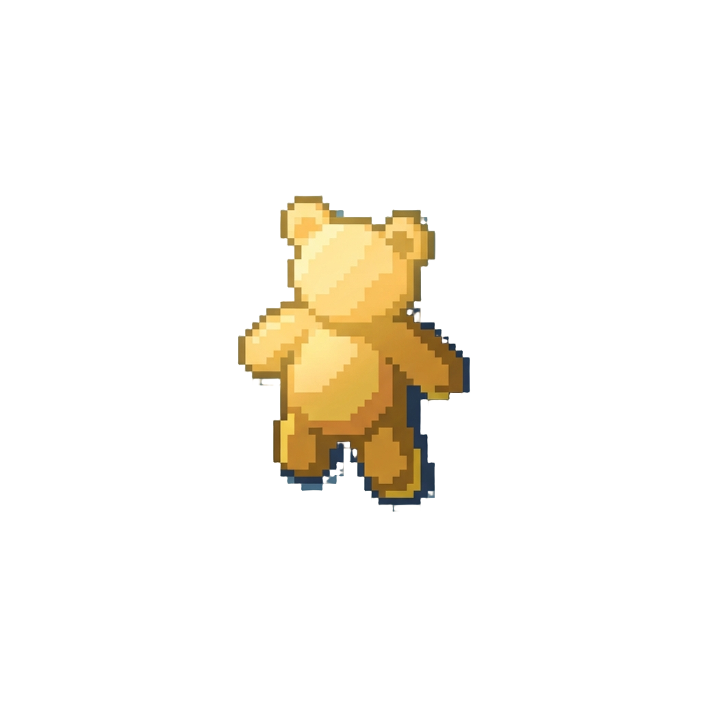 A Glowing Golden Bear Shadow Pressed to the Pane