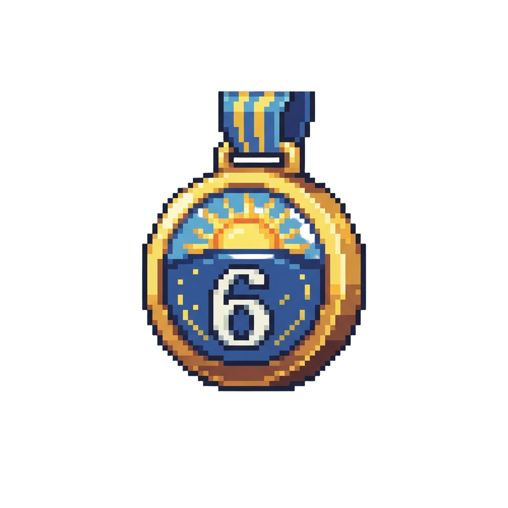 A Glittering 6 Am Medal