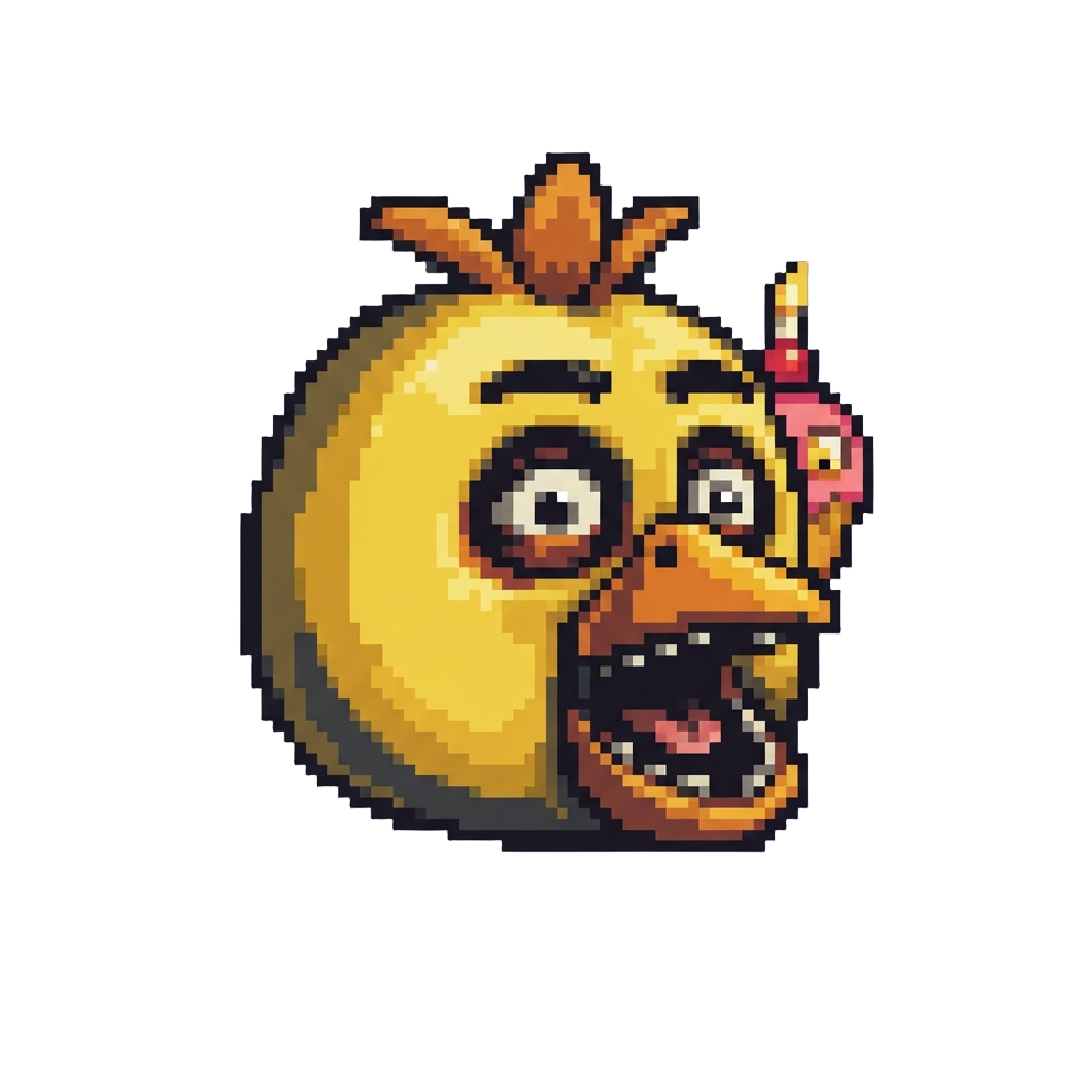 A Shadowy Screeching Chica Head