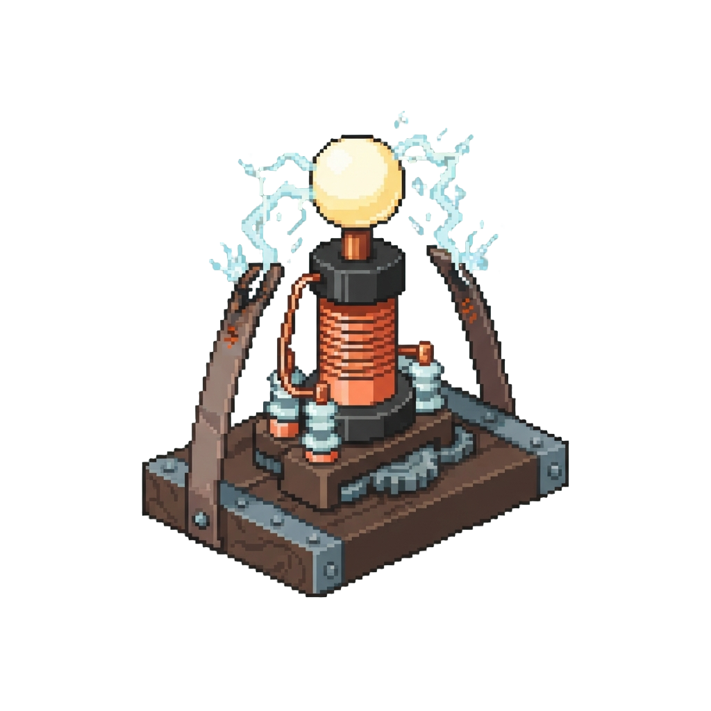 A Malfunctioning Tesla Coil Shocking the Straps