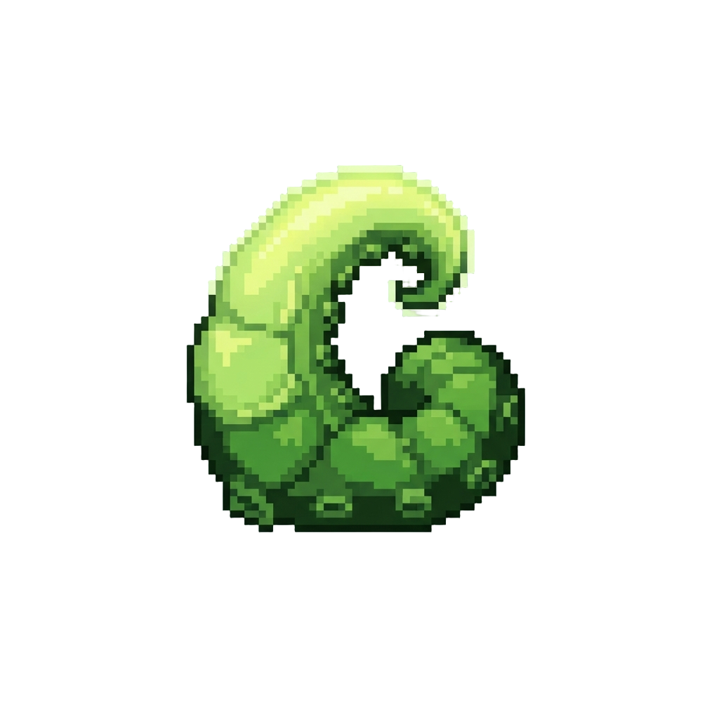 A Glowing Slimy Green Alien Tentacle