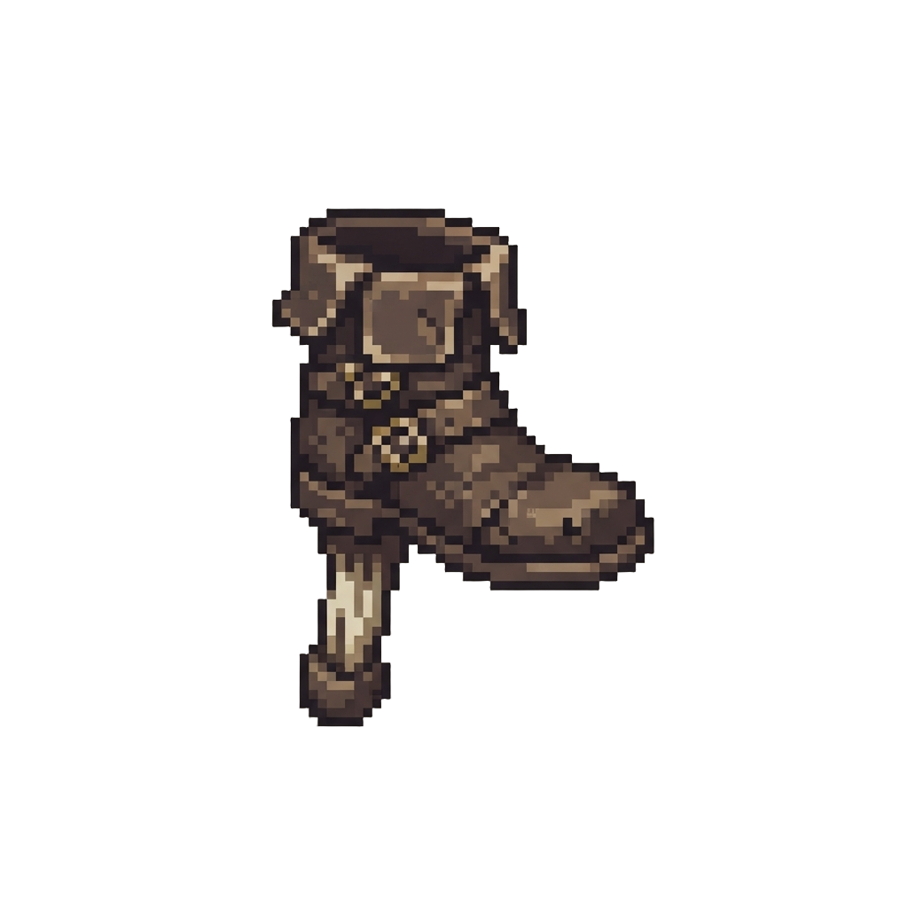 A Crude Wooden Peg-leg with a Pirate Boot