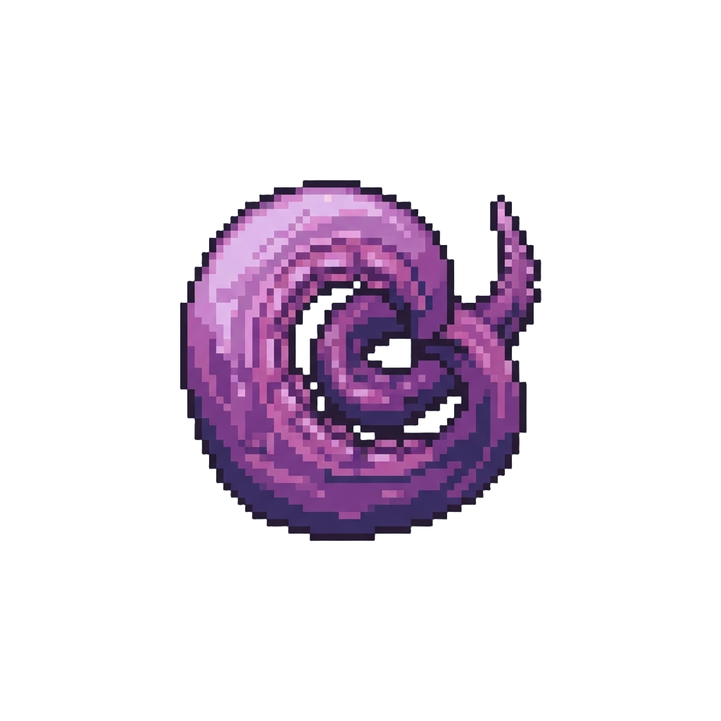 A Writhing Purple Squig Tentacle