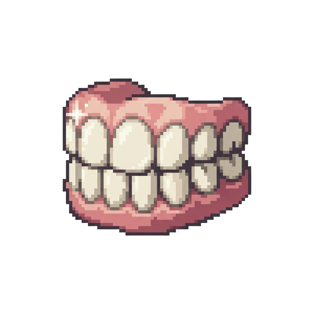 A Sparkling Set of Oversized Porcelain Teeth