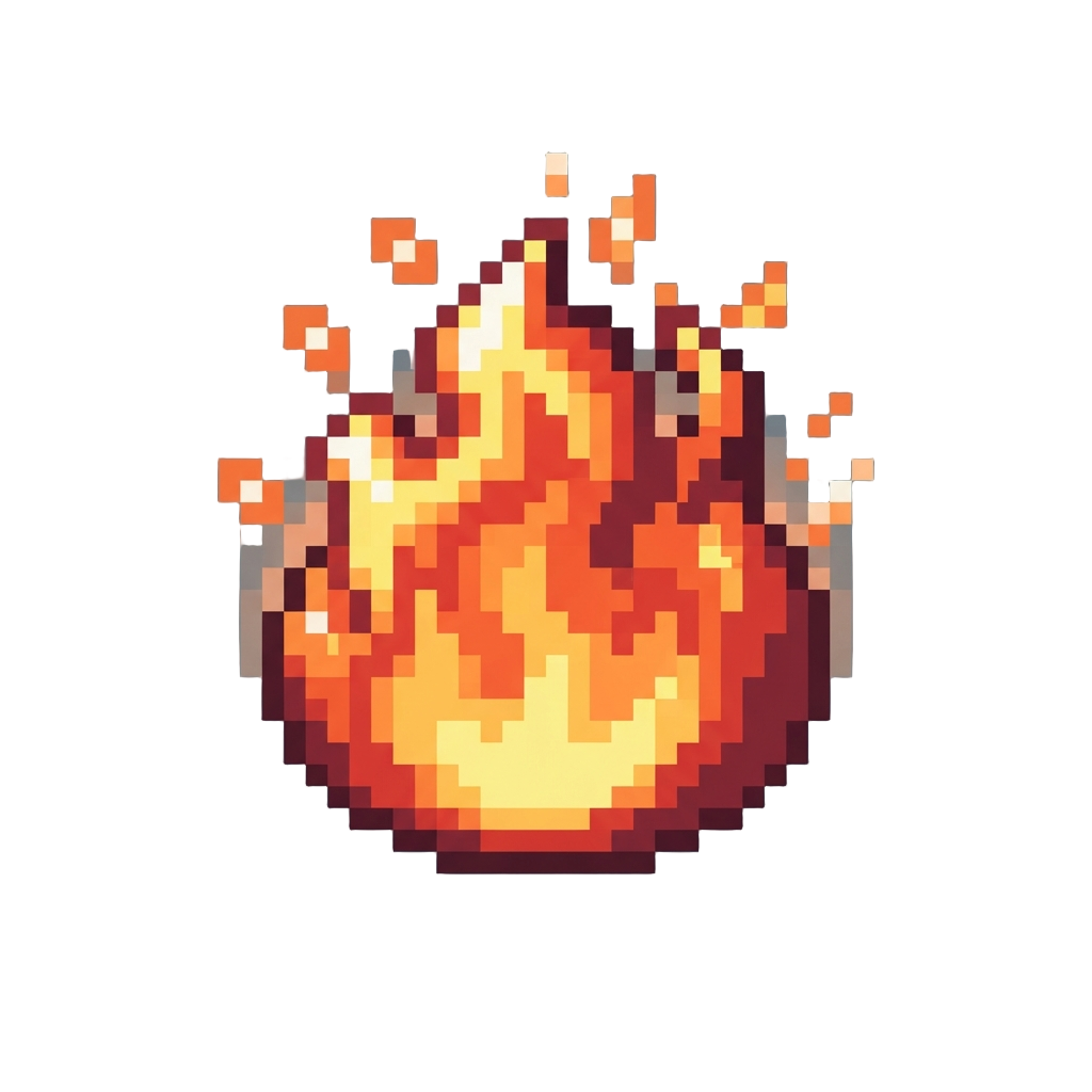 A Fiery Inferno Aura Radiating Heat