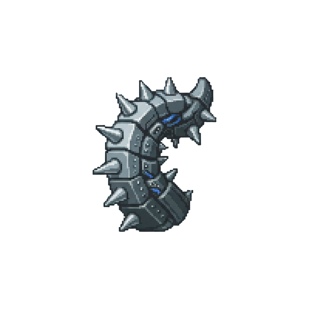 A Metallic Spiky Hydraulic Tentacle