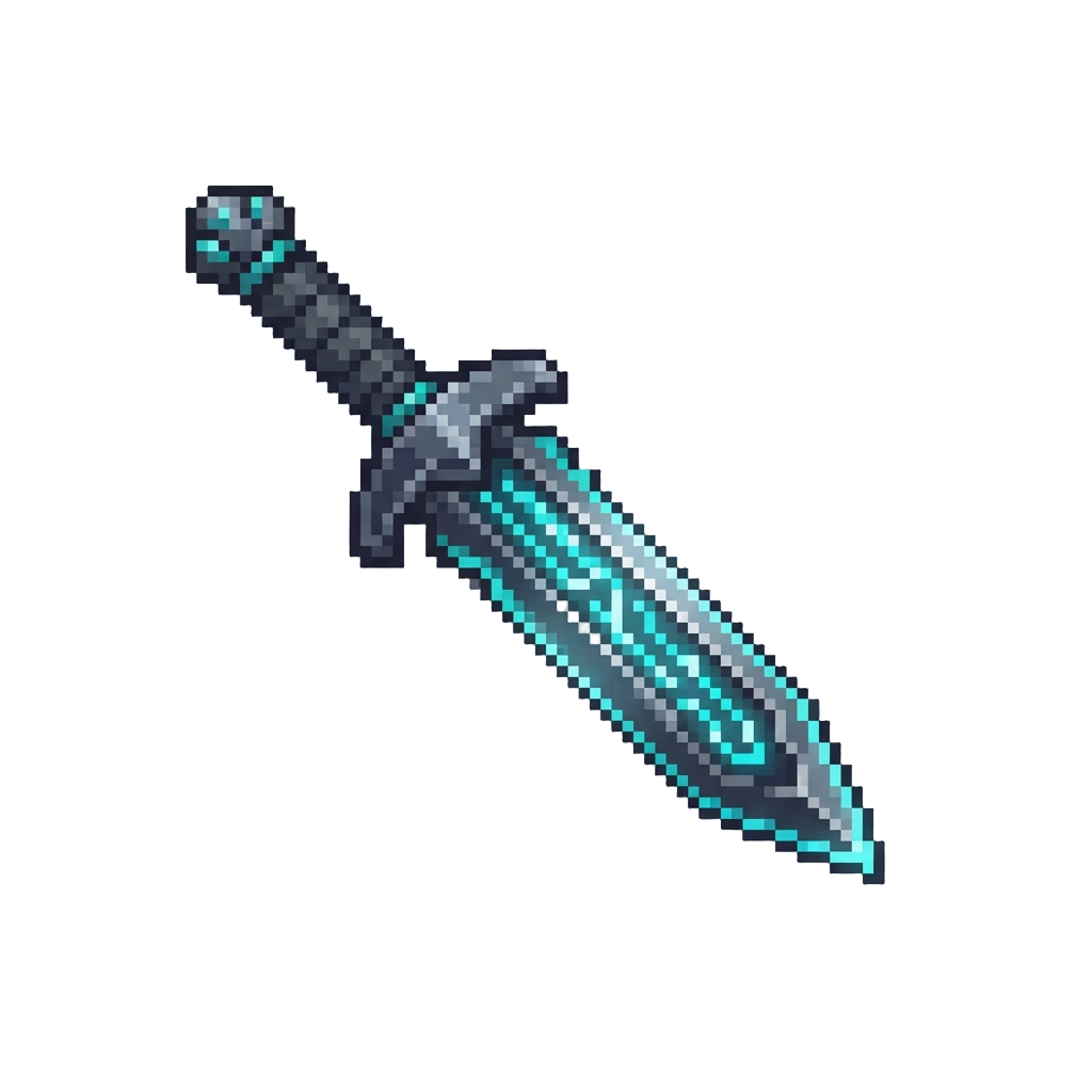 Dark Steel Gray with Electric Turquoise Glow