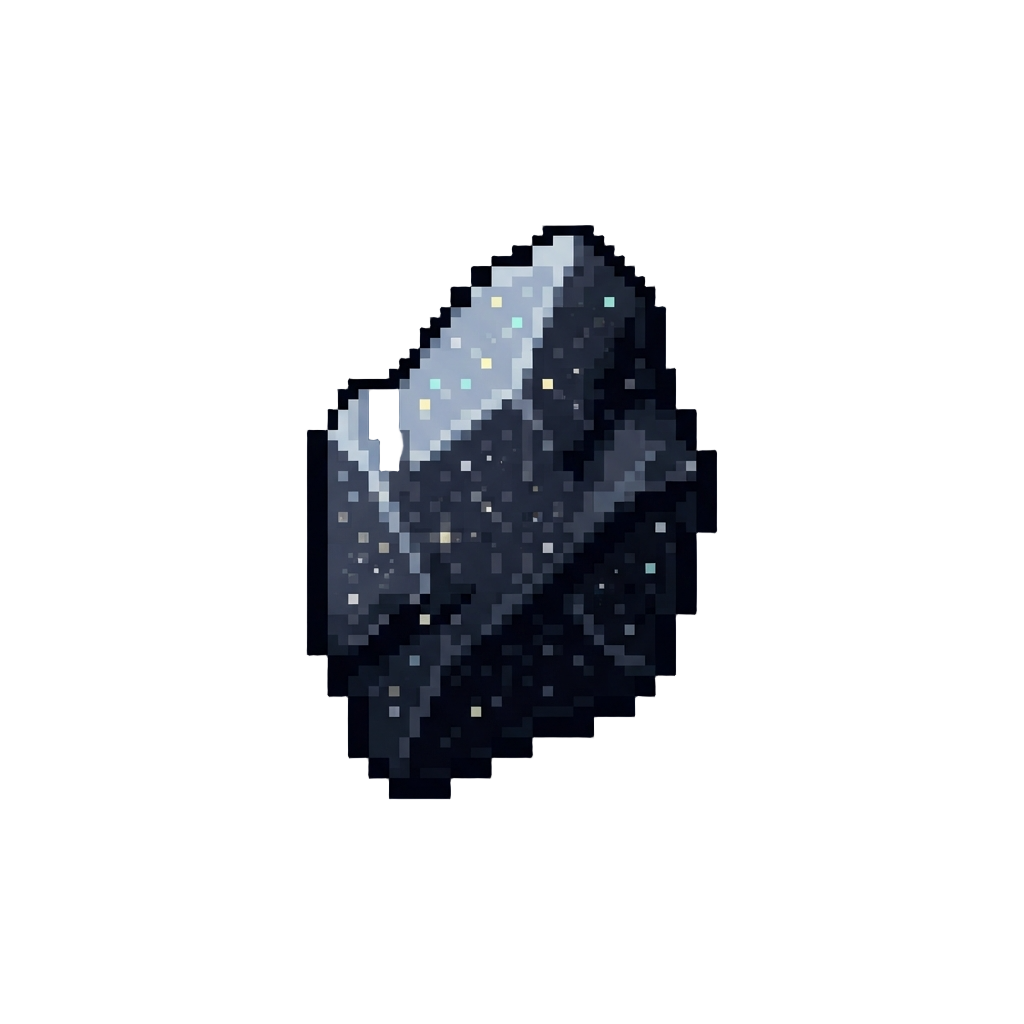 Deep Midnight Black with Subtle Star-like Flecks