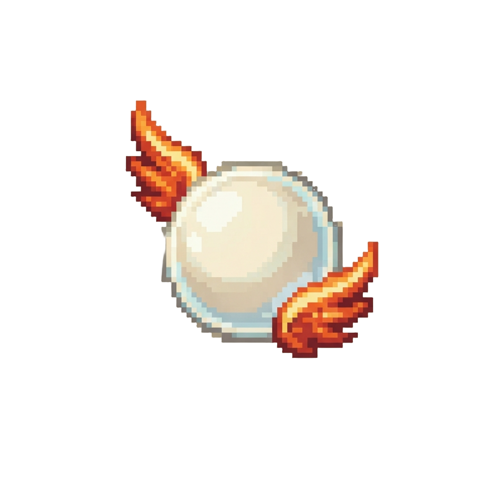 Translucent Pearl with Fiery Orange Wingtips
