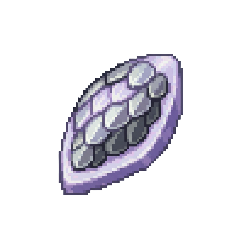 Shimmering Lavender White with Silver Scales