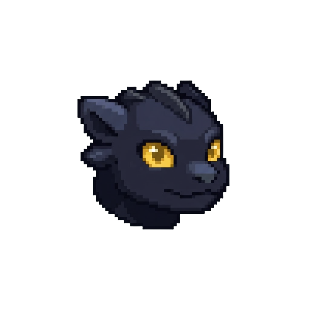 Deep Indigo-black with Golden Eyes