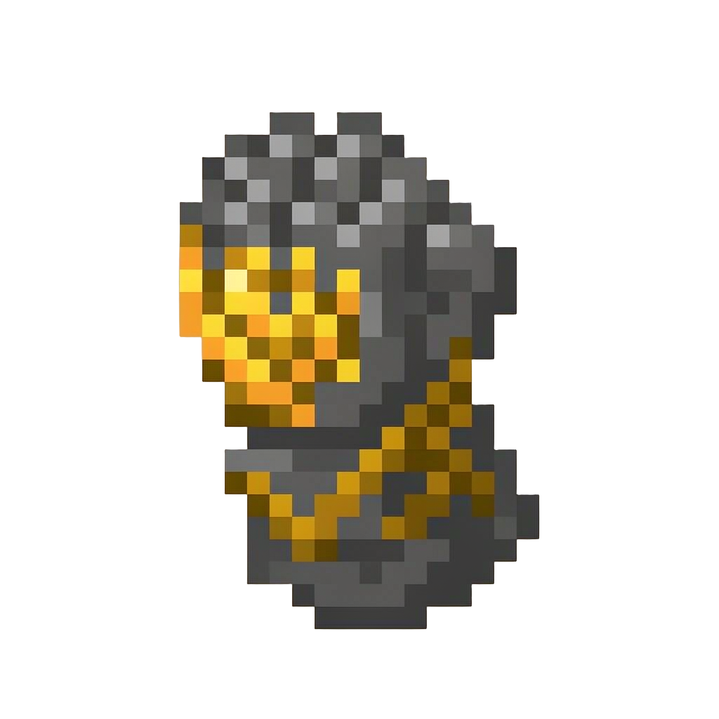 A Pair of Monolithic Boulder-fist Gauntlets Laced with Gold Ore