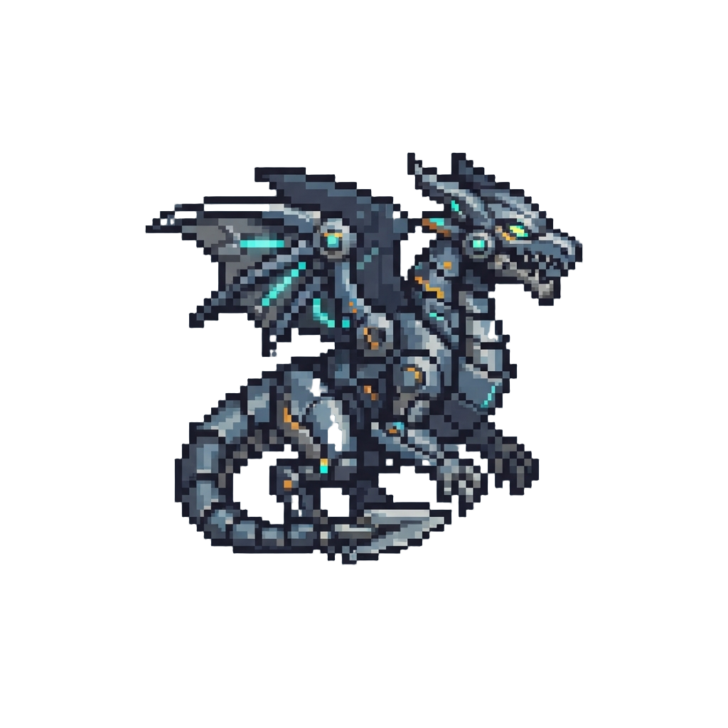 A Giant Mechanical Cyber Dragon