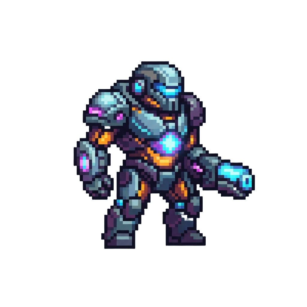 A Glowing Neon-plasma Titan