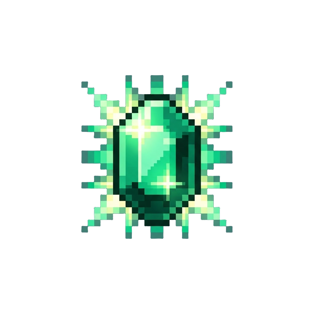 A Luminous Emerald Sparkle