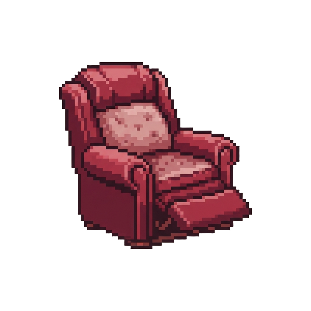A Plush Velvet Recliner with Memory Foam Pillows