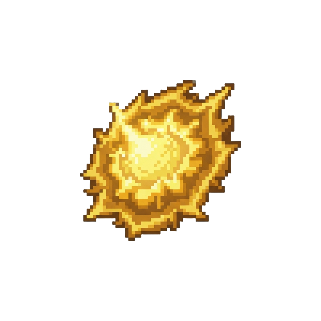 A Radiant Golden Energy Shockwave