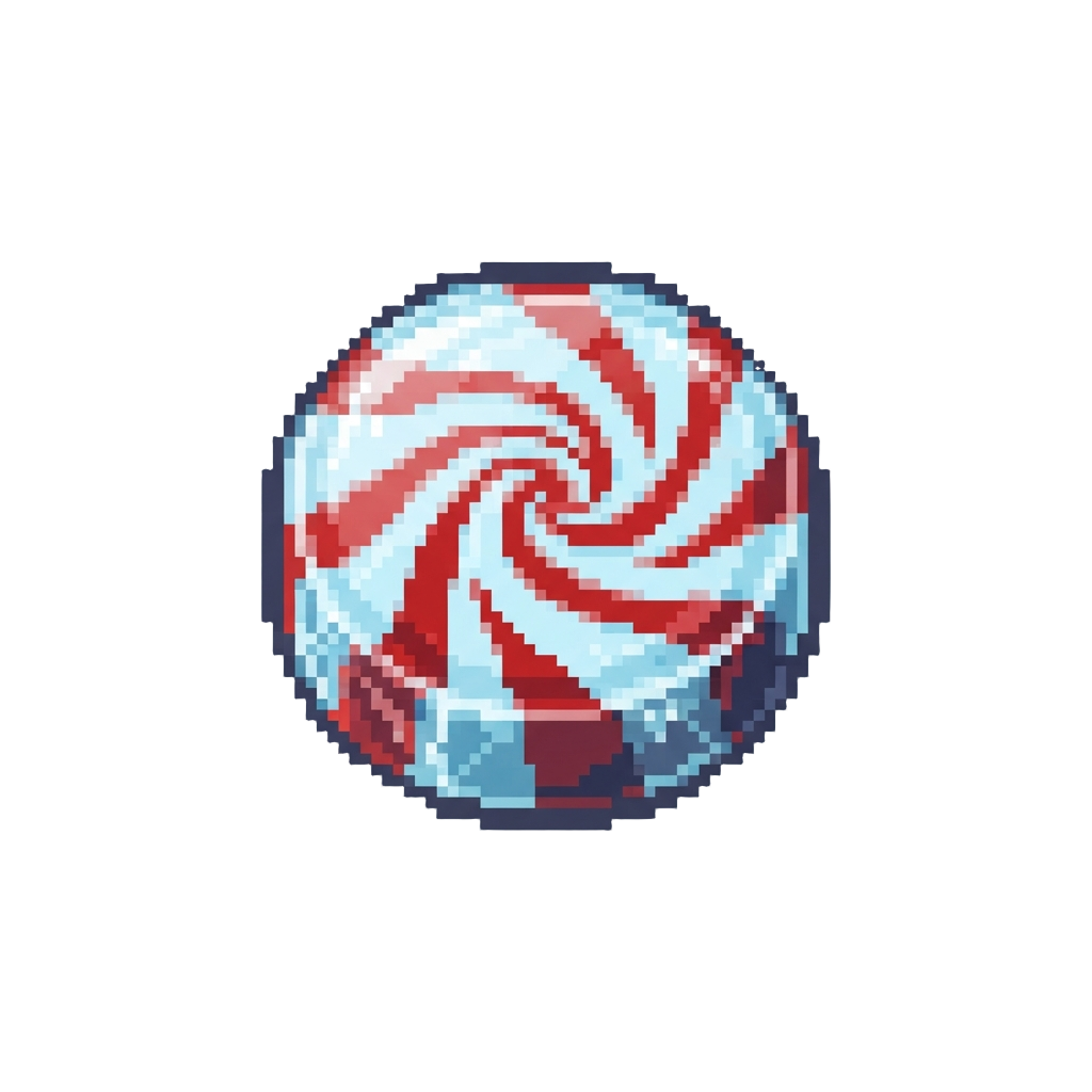 A Floating Icy Peppermint Slice