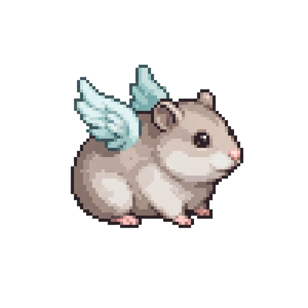 A Chubby Woodland Hamster with Tiny Wings