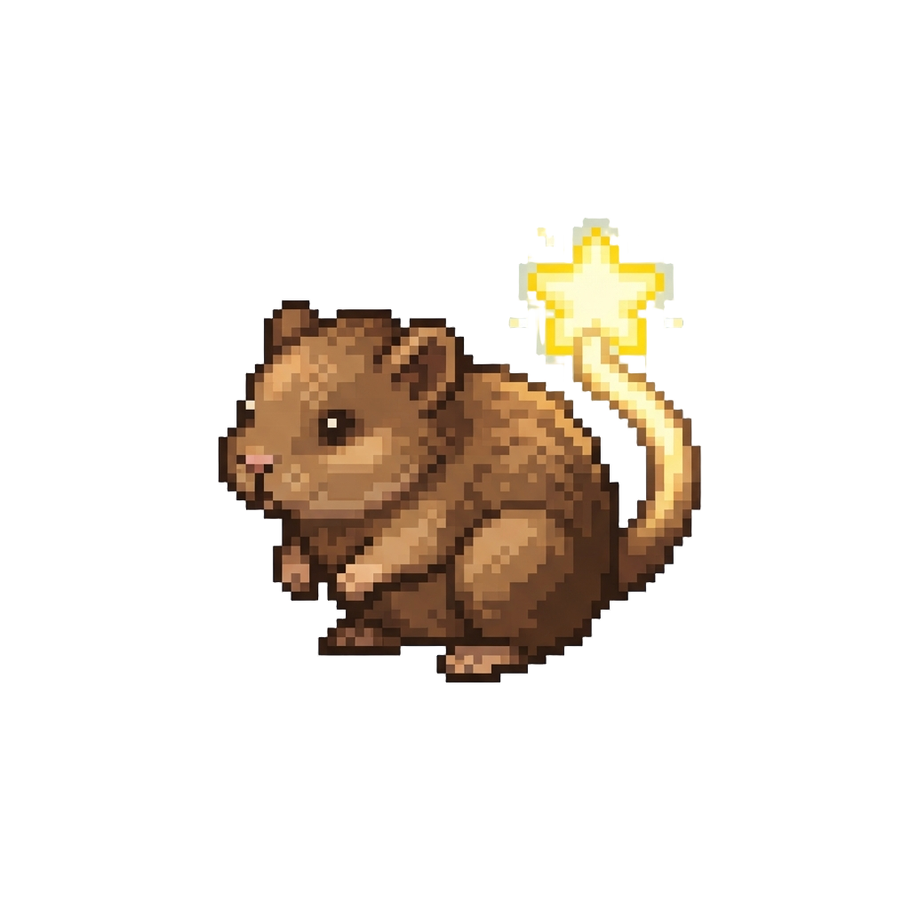 A Glowing Star-tailed Harvest Vole