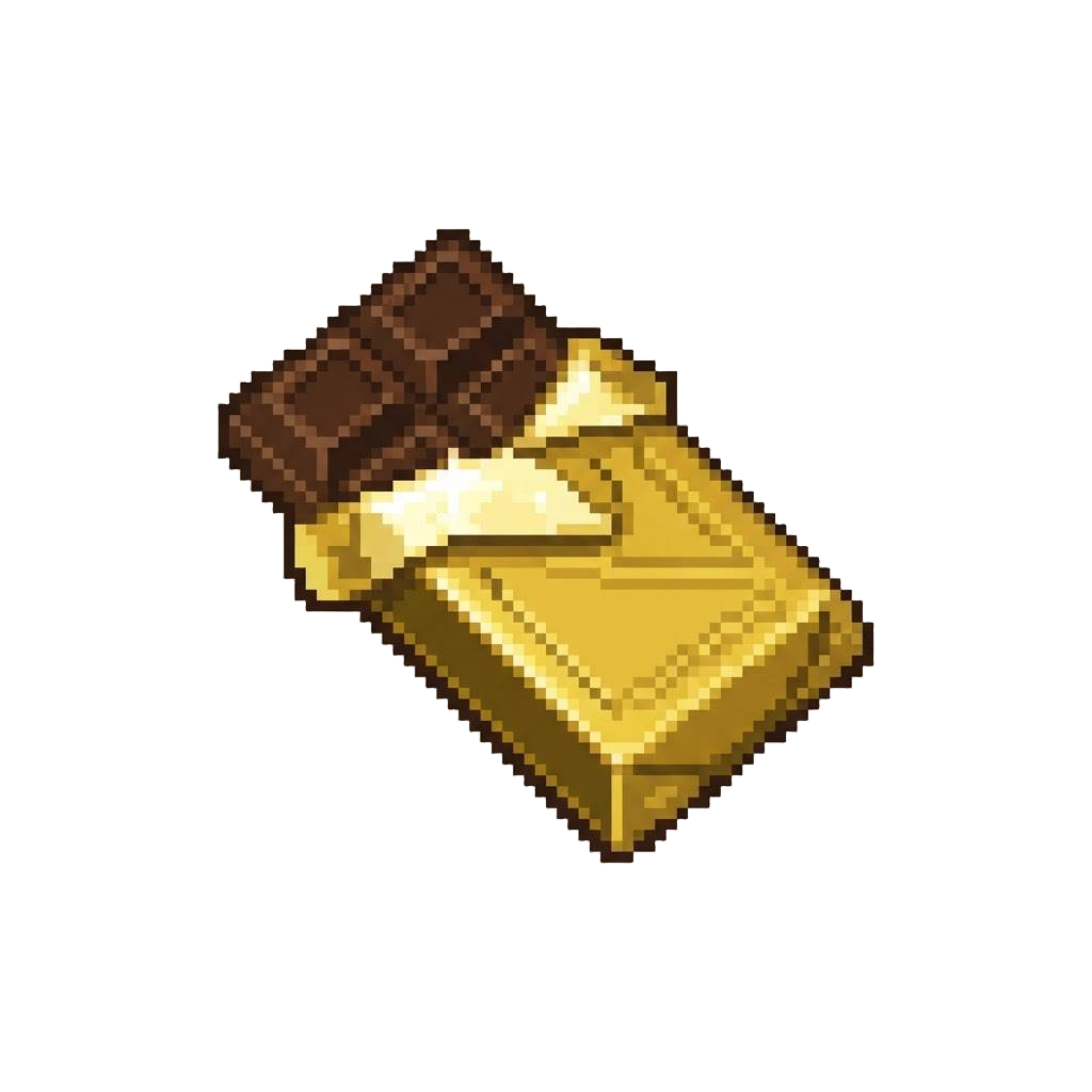 A Glittering Golden Foil Chocolate Bar