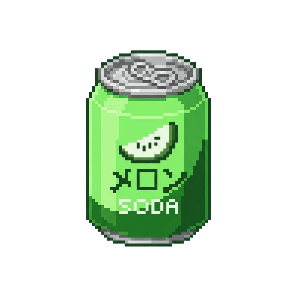 A Neon Melon Soda Can