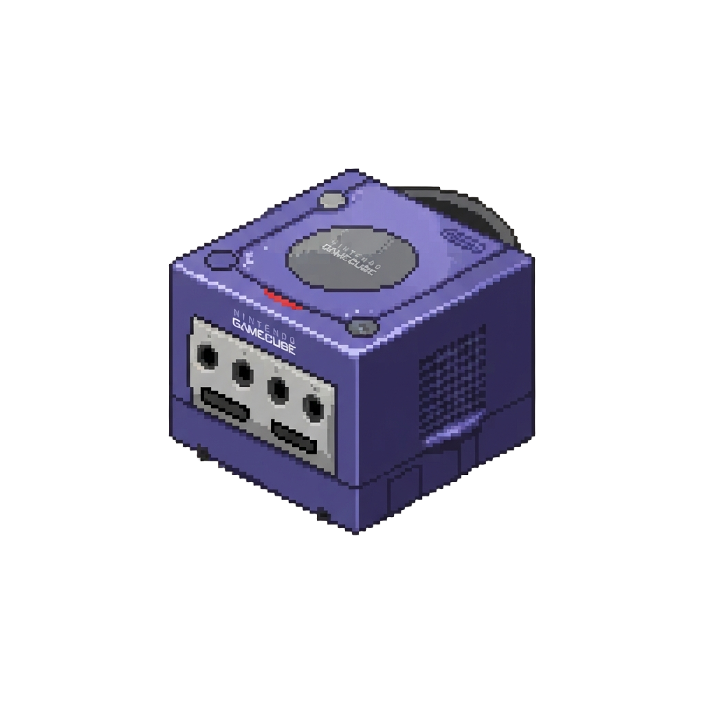 Nintendo Gamecube Era with Clean Stylized 3d Models and Glossy Reflections