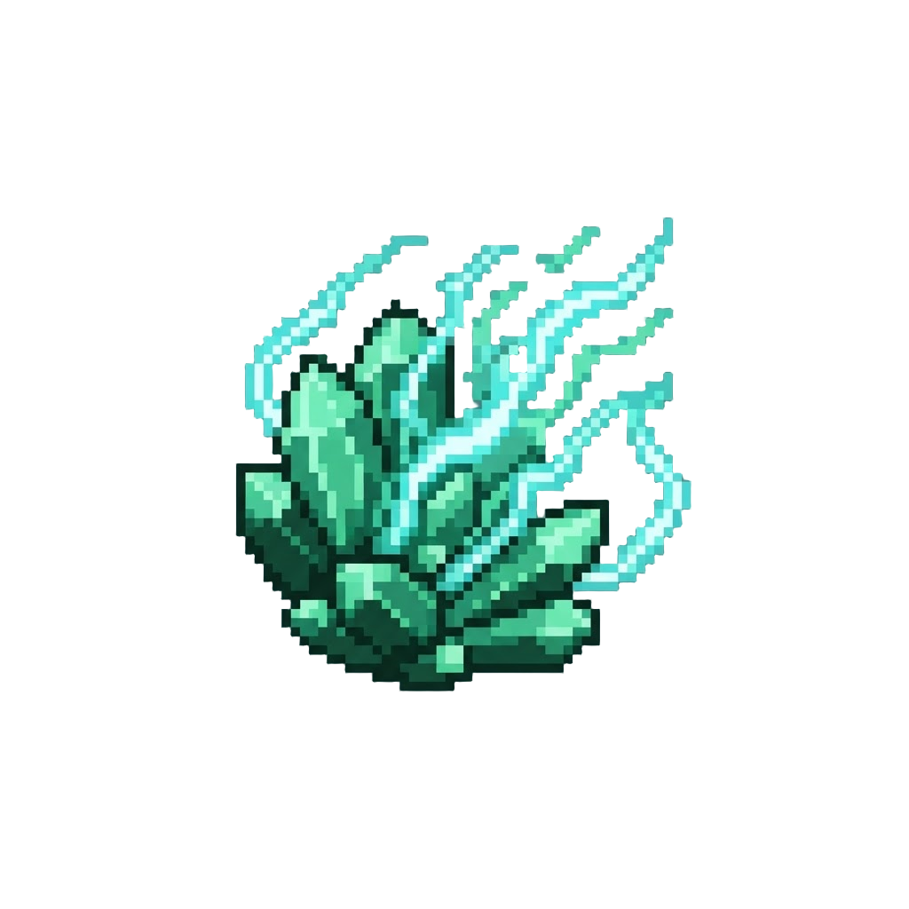 Emerald Bio-luminescent Arcs with Surging Energetic Tendrils