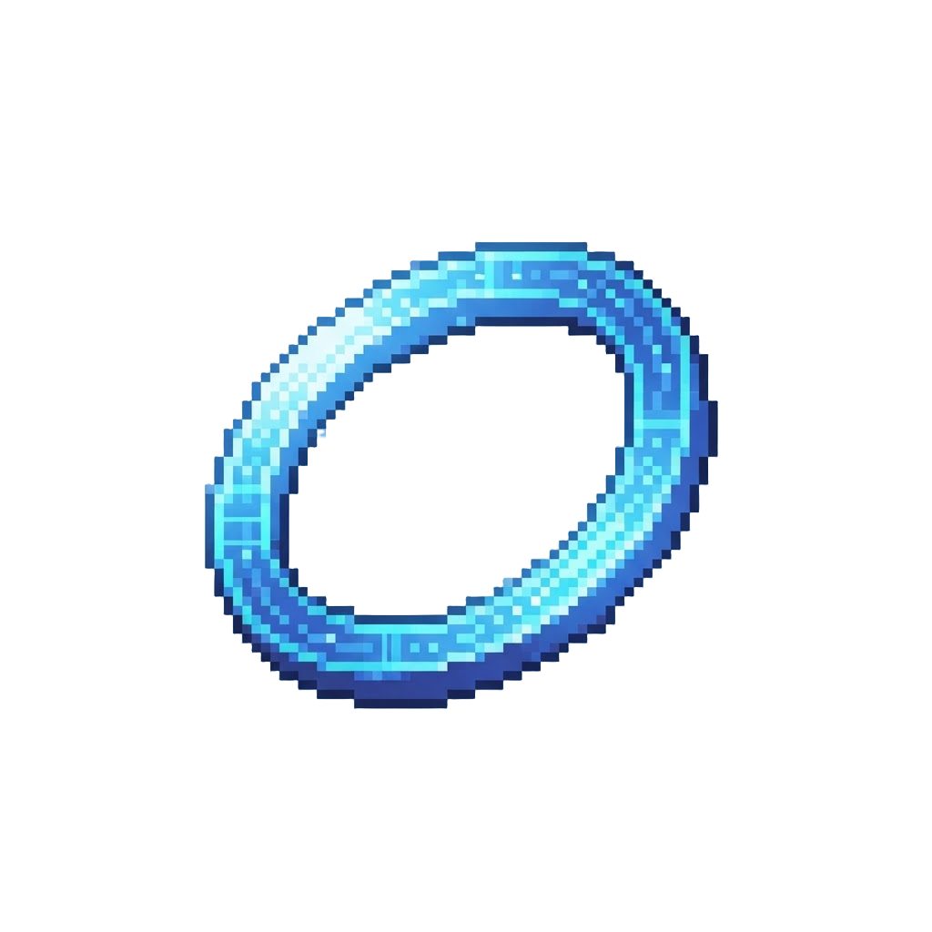 Glowing Holographic Blue Hula Hoop