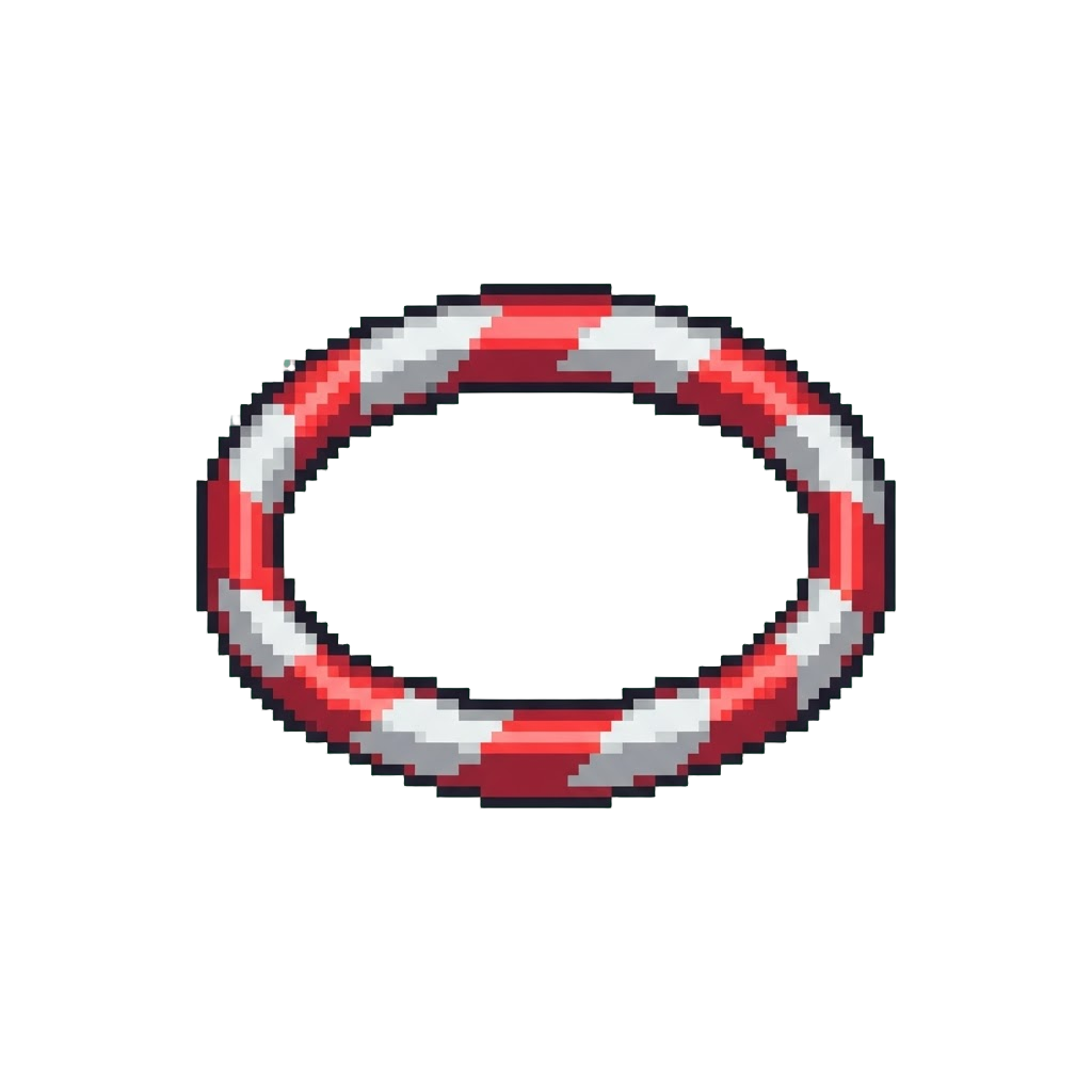 Vibrant Striped Candy-cane Hula Hoop