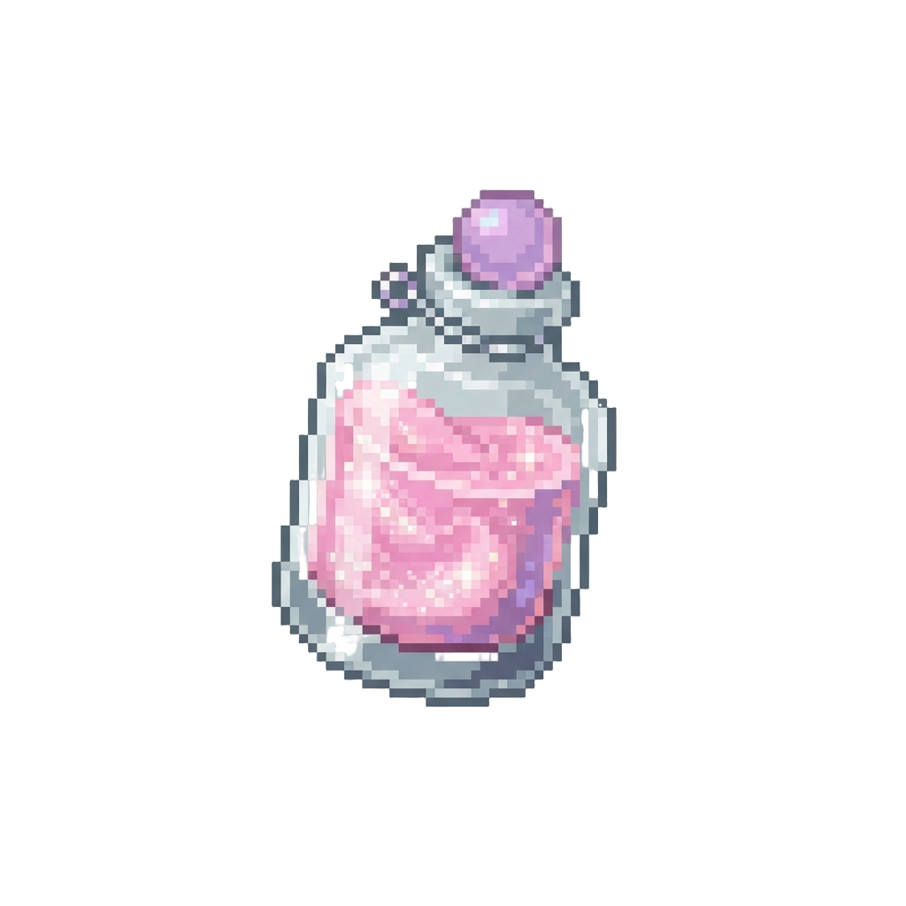 Pastel Pink Glitter Water