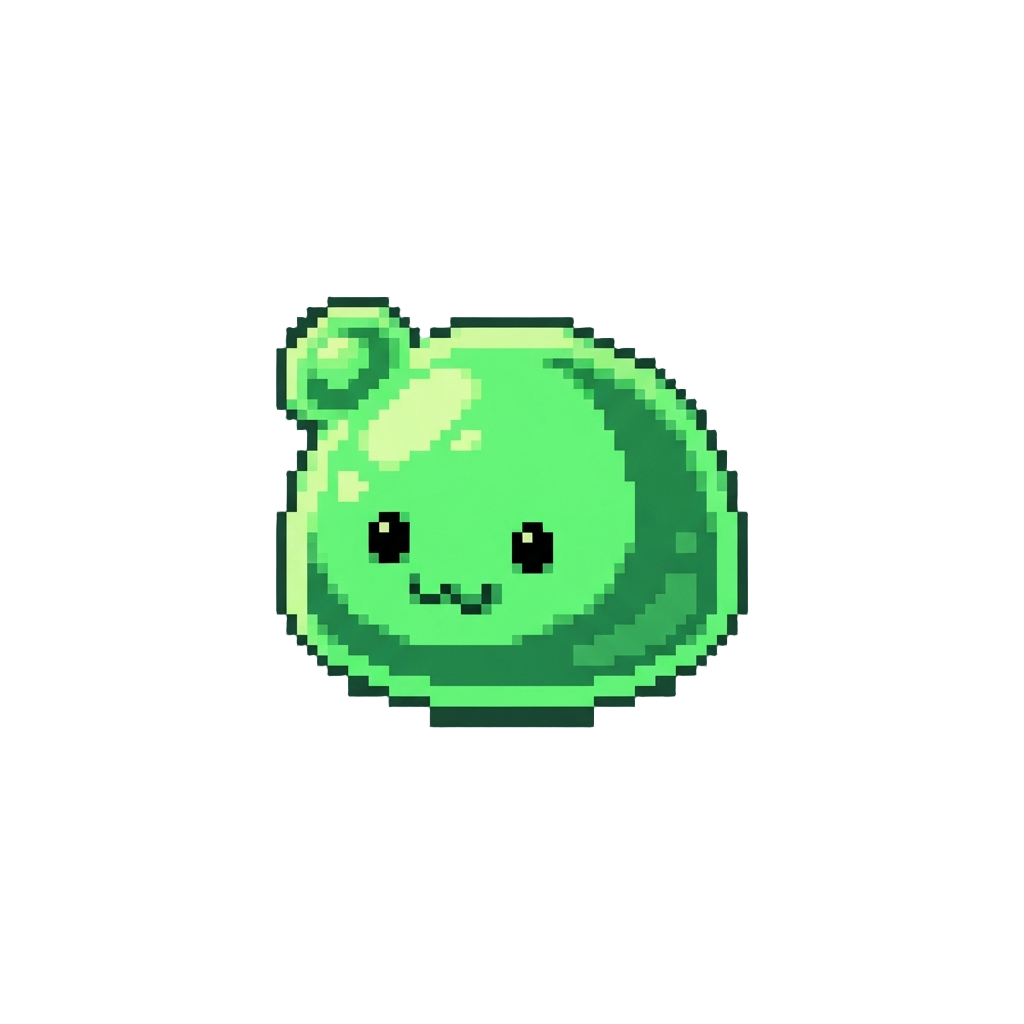 Glowing Neon Green Slime