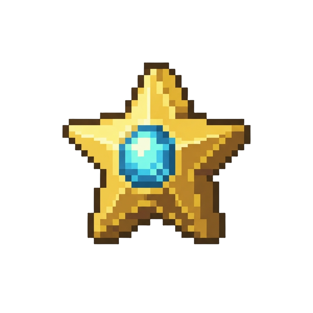 A Giant Glowing Star Badge