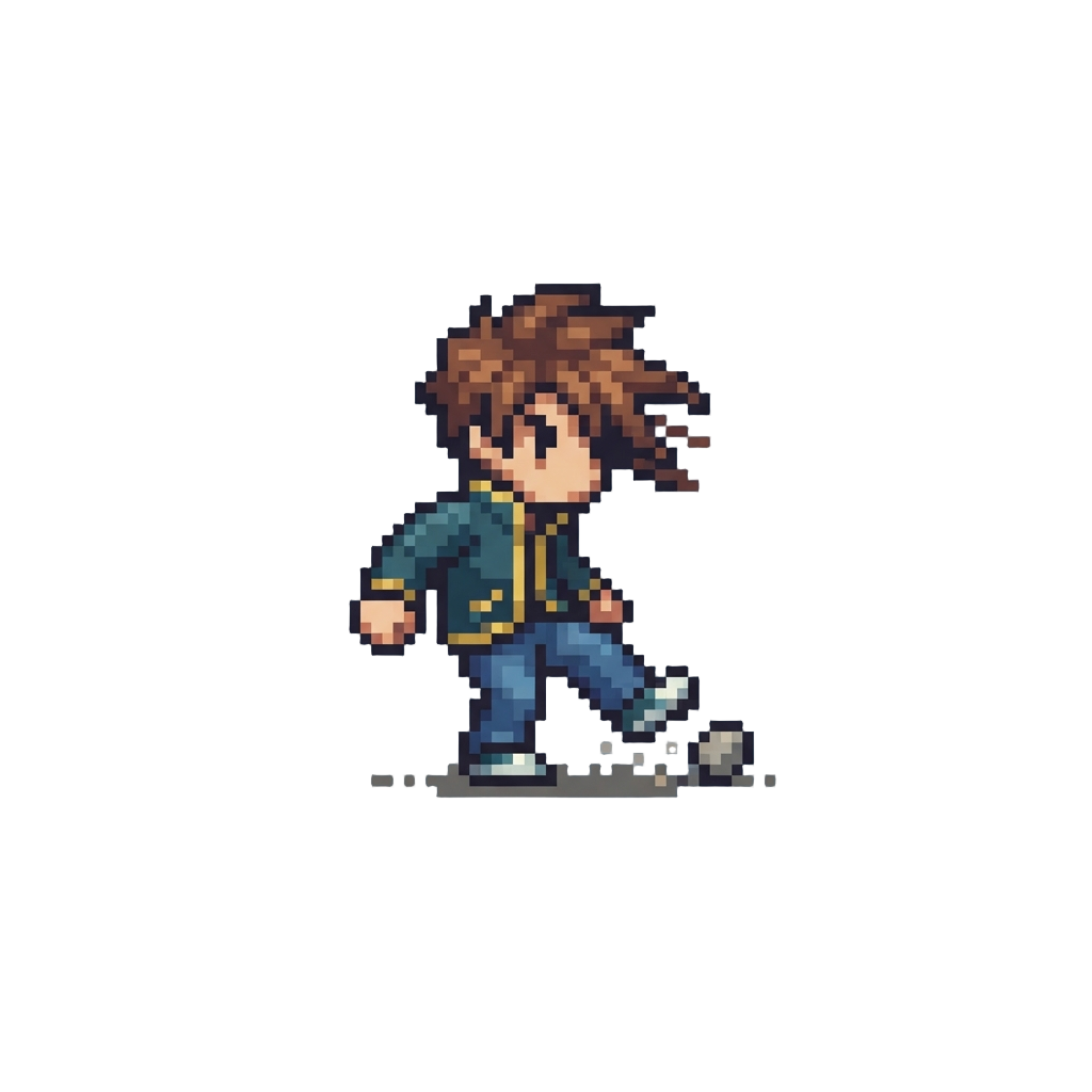 A Head-shake While Kicking a Pebble