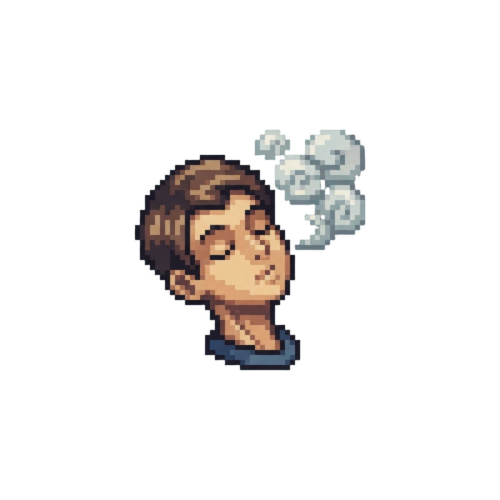 A Slow Neck-tilt Looking at Steam Clouds
