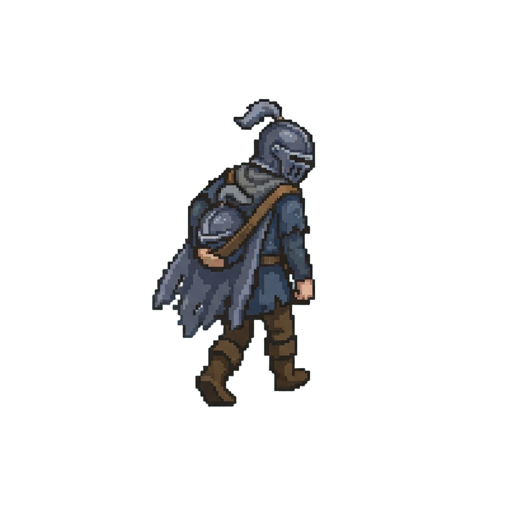 A Sad Helmet-tuck Walk Away