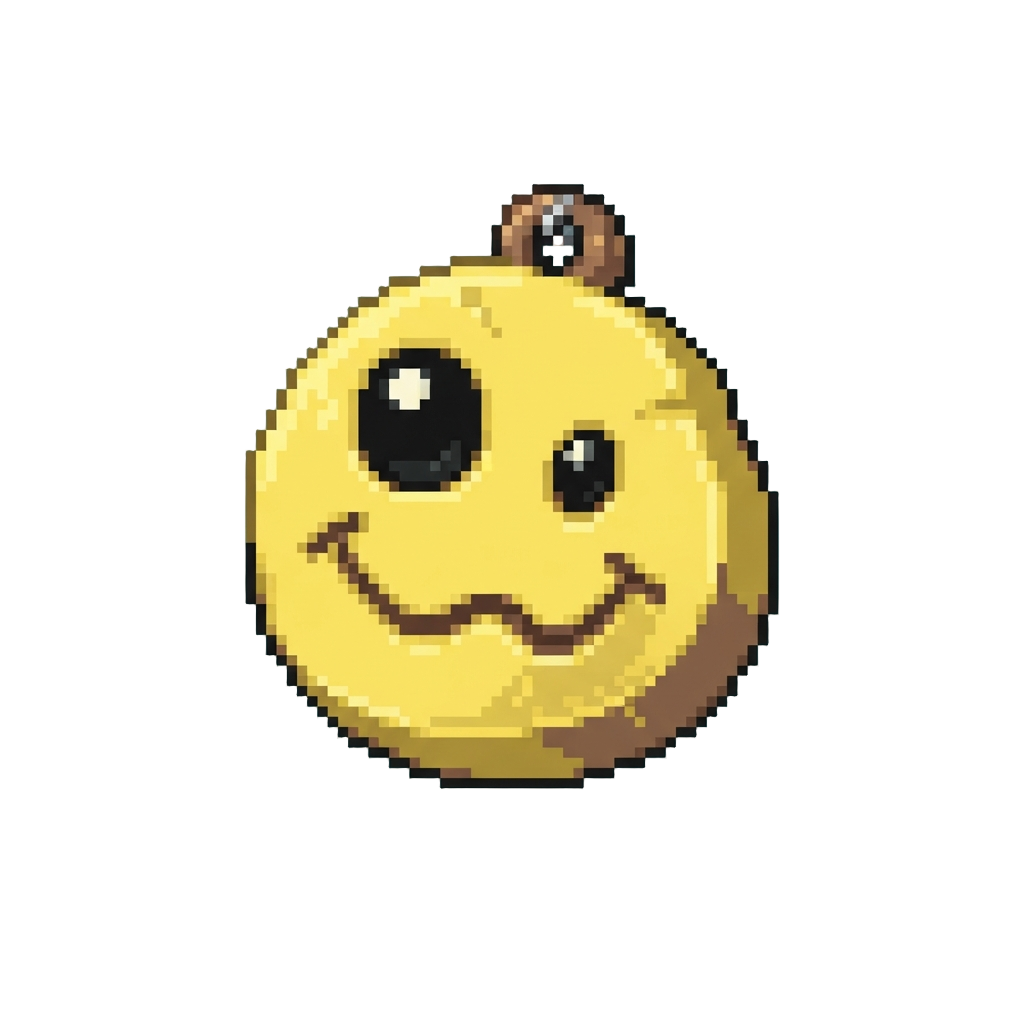 A Lopsided Smiley Face with Uneven Eyes