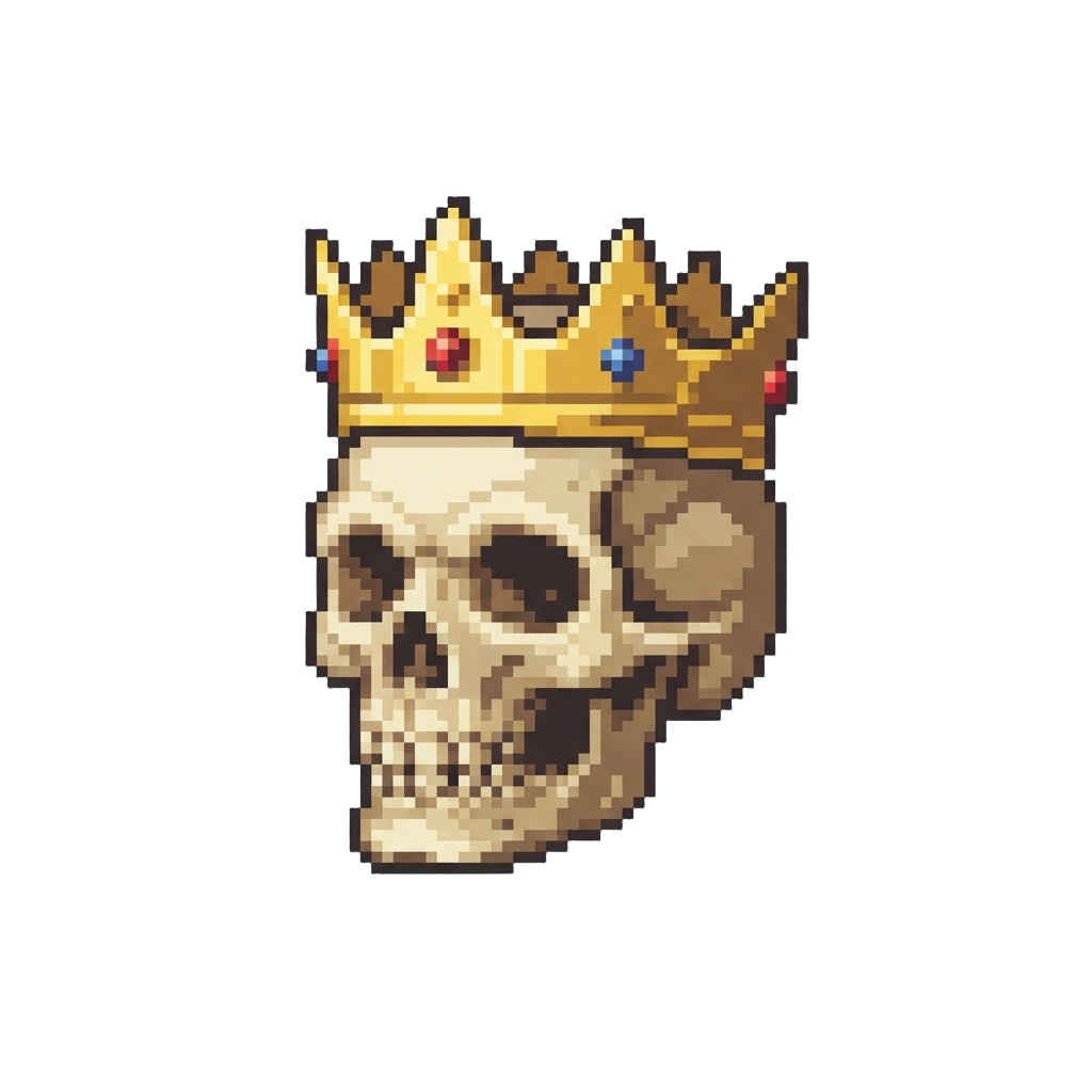 A Golden Crowned Skull