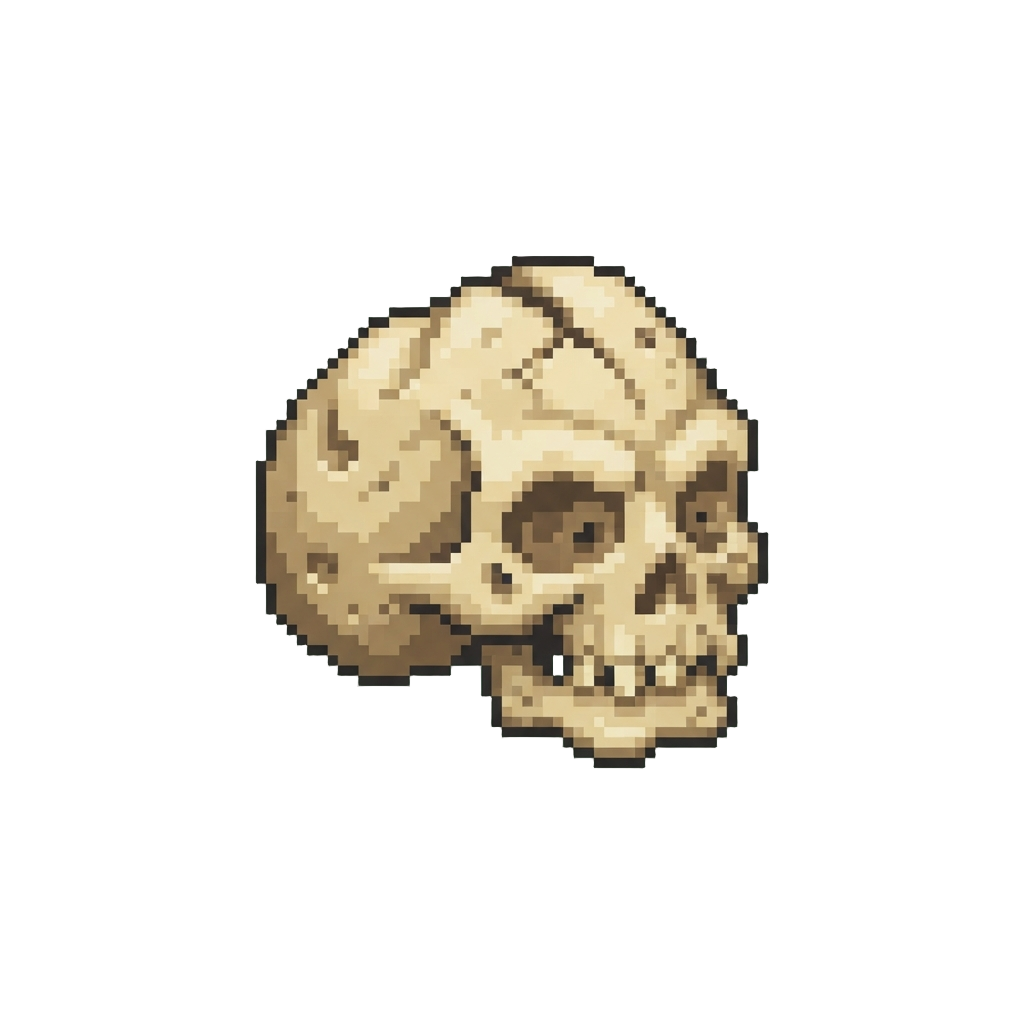 A Squiggly Potato-shaped Skull