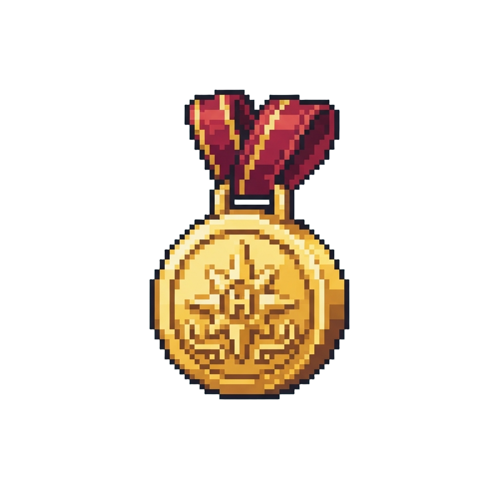 A Glowing Golden Hall Pass Medal