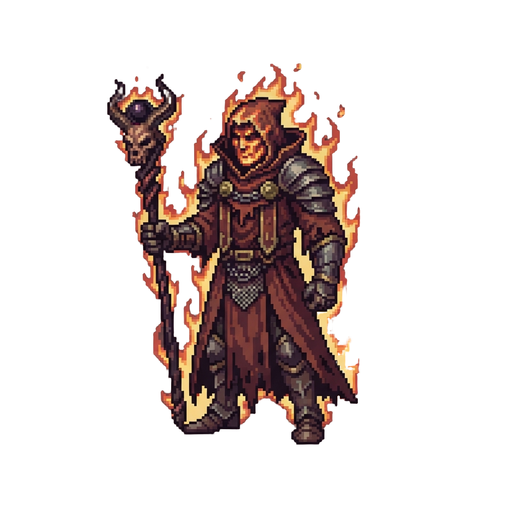 The Arch-vile Infernal Priest Enveloped in Flames