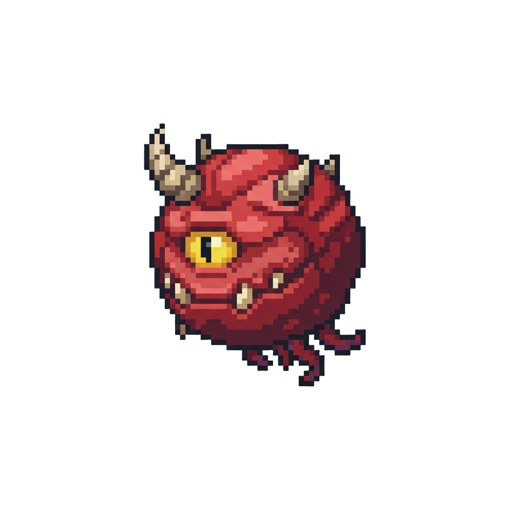 A Floating One-eyed Cacodemon