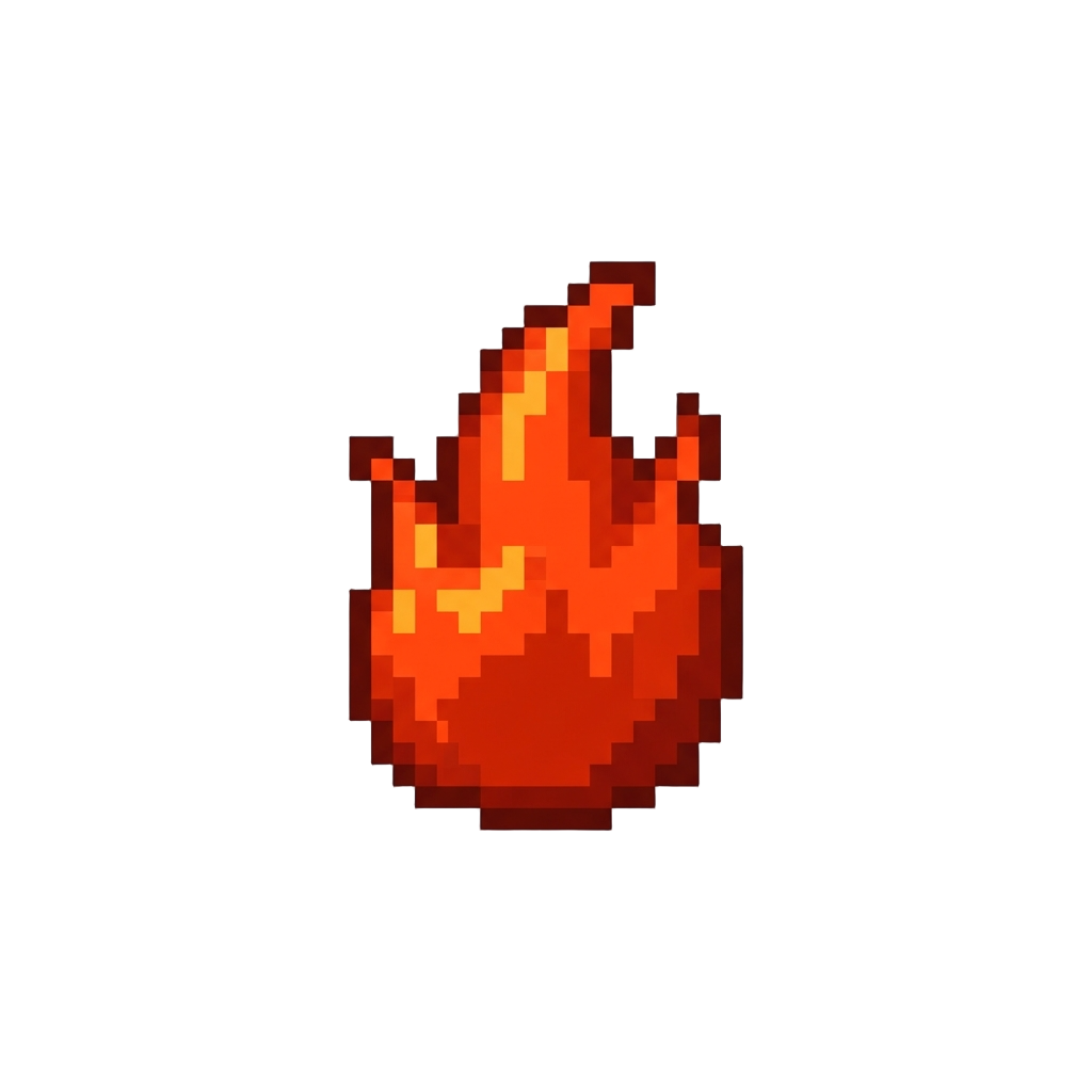 A Blazing Crimson Flame Element