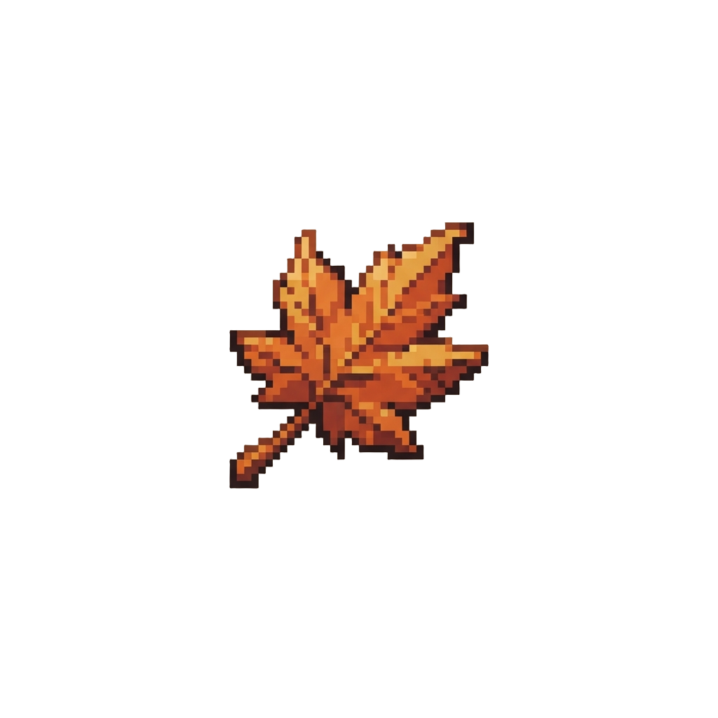 A Tiny Floating Dry Autumn Leaf