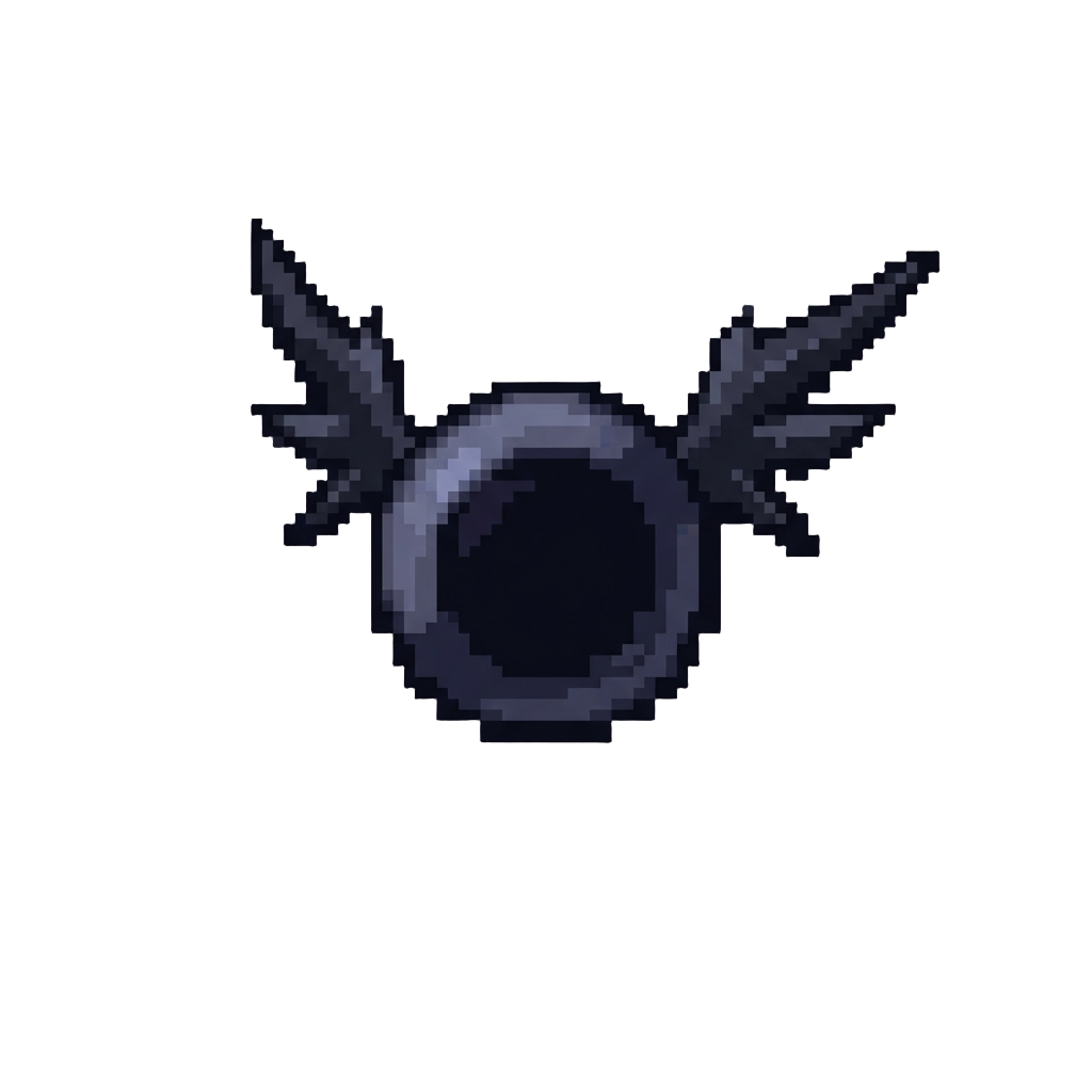 A Deep Void Darkness Element with Shadowy Obsidian Wings