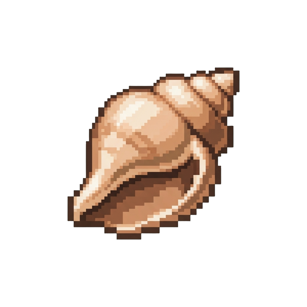 A Perfectly Polished Spiral Conch Shell